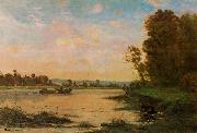 Charles-Francois Daubigny Summer Morning on the Oise Spain oil painting reproduction